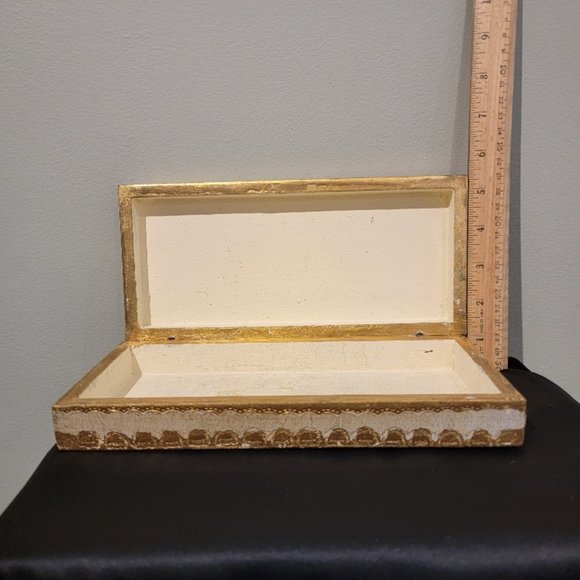 Vintage Distressed Wood Keepsake/Jewelry Box - Venice Scene - Picture 7 of 9